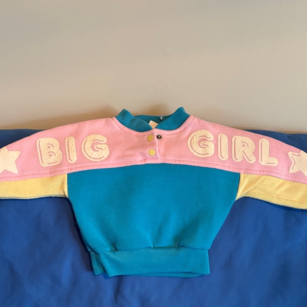 Big Girl Colorblock Pullover Sweatshirt - Pink, Teal & Yellow